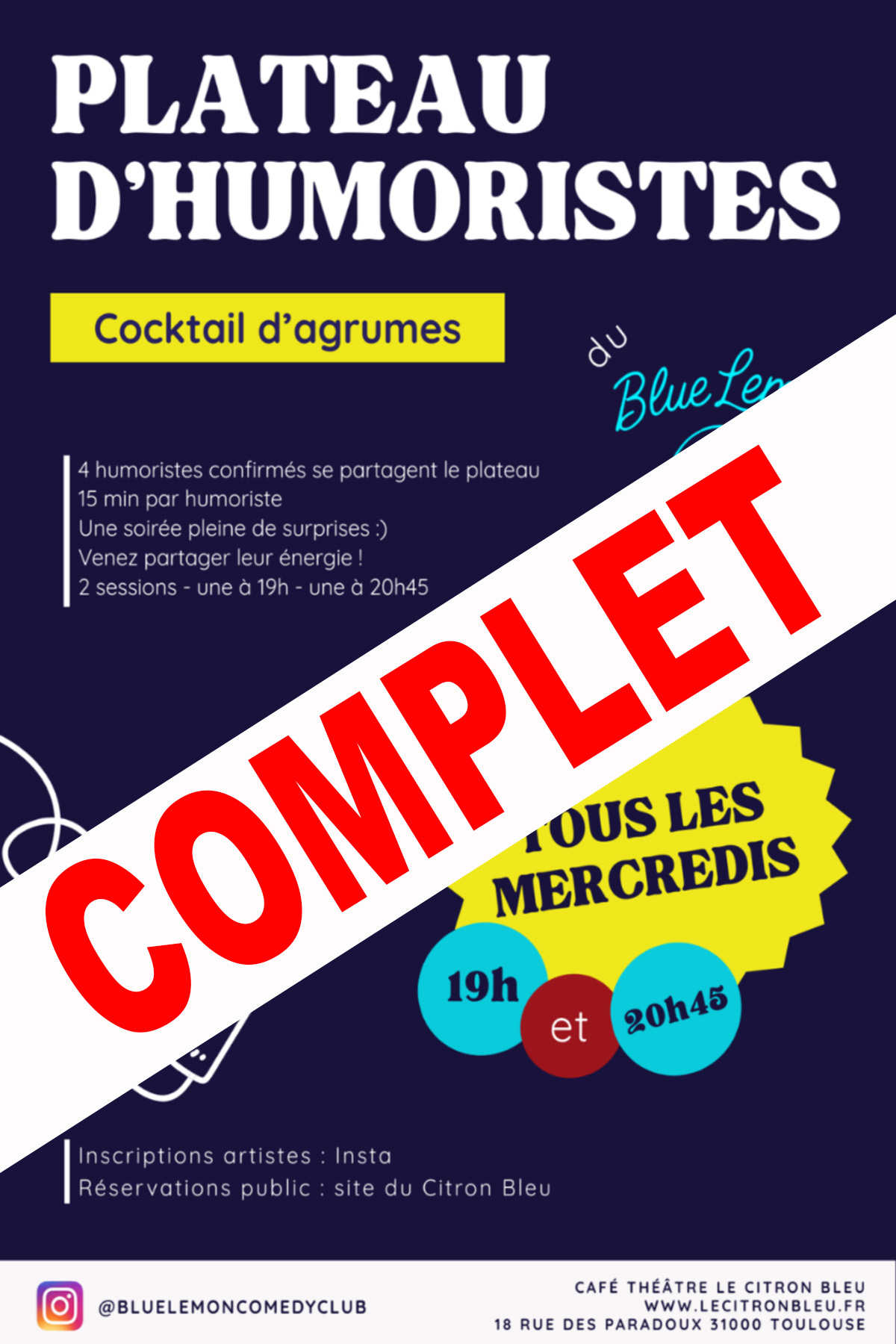Stand-up - "COCKTAIL D’AGRUMES" - 19:00🎤